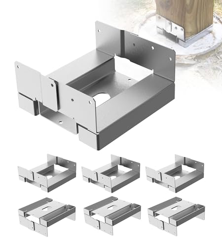 vikofan 10 Pack 6x6 Post Base for Concrete, Rust-Resistant