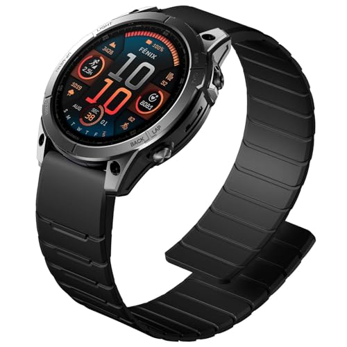 �K�[�~�� �x���g - QuickFit 22mm �}�O�l�b�g�� �V���R�� �o���h �_�� �y�� �h�� Fenix 8/7/6/5/Fenix E/5 Plus/Tactix 8 47mm/Forerunner 965/955/Epix Pro�ȂǑΉ� �j����