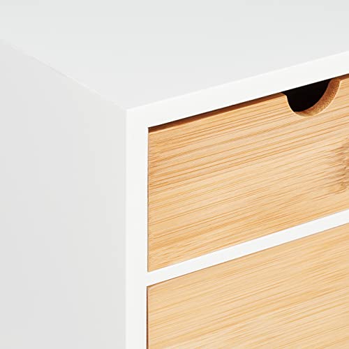 Relaxdays Organizer da Scrivania, bambù e MDF