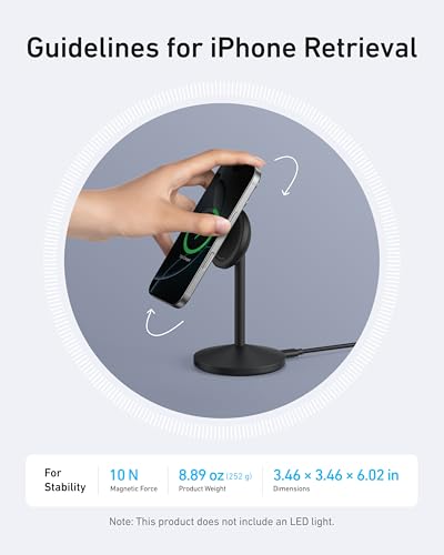 Anker MagGo Wireless Charger (Qi2 15W MagSafe Stand, A25X1) — view 5