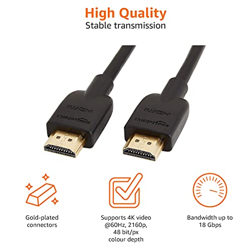 Image of amazon basics High-Speed HDMI Cable, 6 Feet (4-Pack),Black