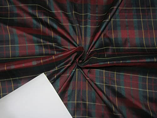 Soie Dupion rouge et vert marine 137 cm pour réussir vos drapés rigides