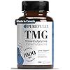 PUREFULLY TMG (Trimethylglycine) Supplement 1000mg Per Serving, 120 Capsules, Betaine Anhydrous Supplement for Liver Support for Men and Women - Made in Canada
