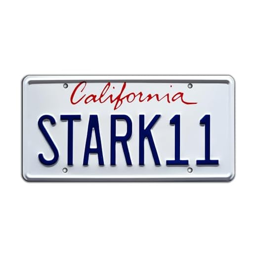 Celebrity Machines Iron Man 2 | Stark 11 | Metal Stamped License Plate