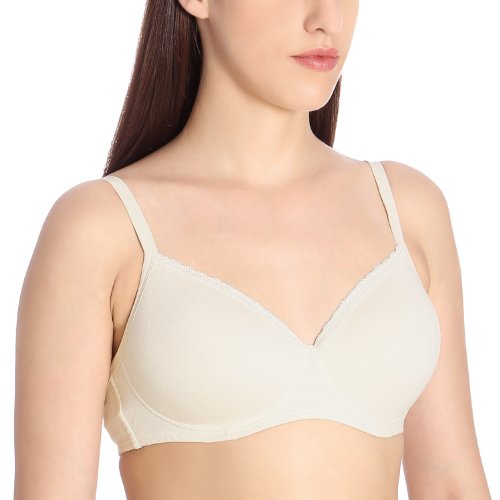 Image of Amante Cotton Padded Wirefree Full Coverage T-Shirt Bra