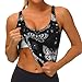 Women Girls Comfy U-Shaped Back Yoga Vest Elastic for Gothic Moth Skull Sun Moon Black and White Athletic Tops with Pads Control Shapewear Activewear for Workout Training