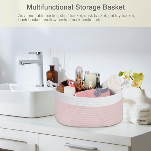 Image of Small Empty Gift Basket with Bag & Ribbons, White & Light Pink