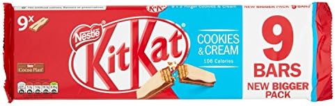 KitKat 2 Finger Cookies and Cream Chocolate Biscuit Bar, 9x20.7g