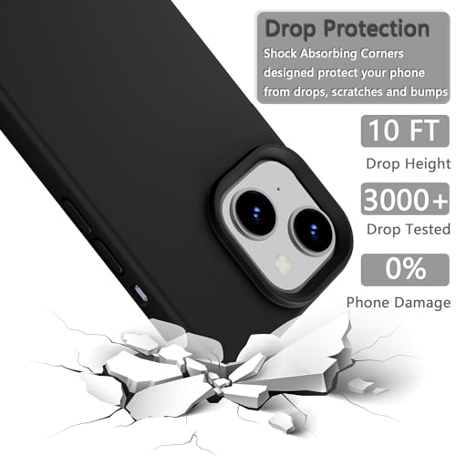 Image of iPhone 13 /14 Case Silicone,Soft Microfiber Lining(Black)