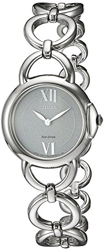 �V�`�Y�� Citizen Women's 'Eco-Drive Jolie' Quartz Stainless Steel Dress Watch, Color:Silver-Toned (Model: EX1450-59A) [���s�A���i]