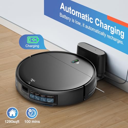 Image of Robot Vacuum and Mop Combo, 2 in 1 Robotic Vacuum Cleaner with Schedule, App /Alexa /Voice Control, Slim 2.87 inch, Self-Charging, Strong Suction & Long Runtime, Ideal for Hard Floor, Pet Hair, Carpet