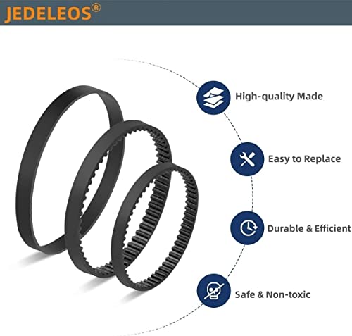 Image of JEDELEOS Replacement Belt Set for Bissell 3432 3746 3428 34249 3513 Revolution HydroSteam Pet Carpet Vacuum Cleaner Replace Parts 1635393 1634216 and 1634219 (Pack of 3)