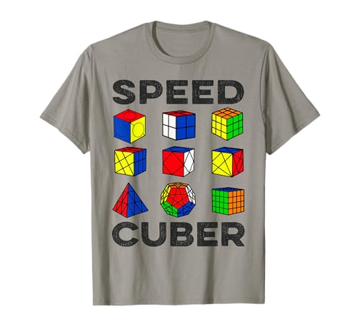 Speed Cuber divertido rompecabezas de cubo de velocidad para resolver niños Camiseta