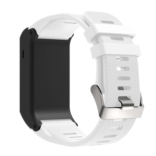 Armband Kompatibel mit Garmin Vivoactive HR Uhrenarmband Ersatz, Sport Silikonarmband Replacement Wechselarmband Ersatzarmband f&uuml;r Garmin Vivoactive HR Fitnessuhr (Schwarz/Wei&szlig;)