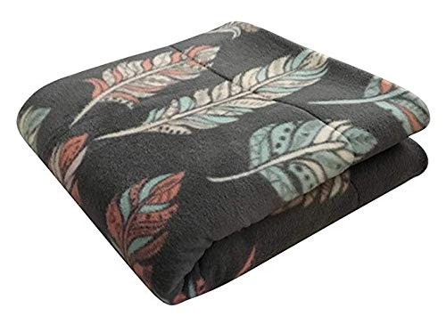 Small Pets and Company Guinea Pig Fleece Cage Liner | Fleece Guinea Pig Bedding | Midwest, C&C, Corner Pad (Midwest, Feathers on Gray)