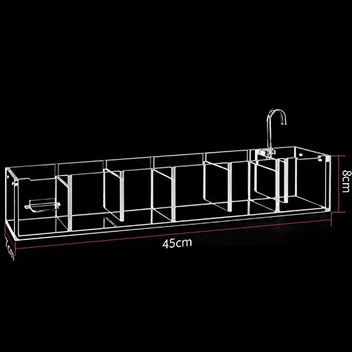 Wupyi Aquarium Filter Box Fish Tank External Filter Box Hang On Filter Box Acrylic External Hanging Water Purifier,6 Grids,Transparent #TOP4