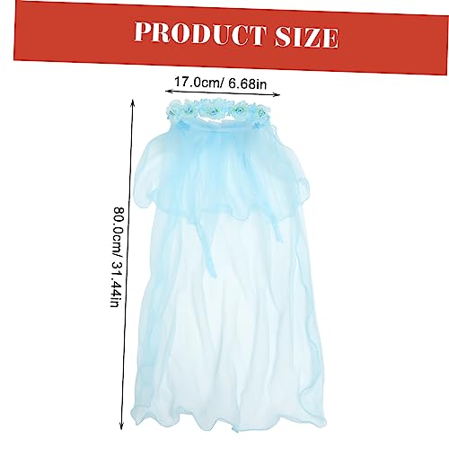 VICASKY 3pcs Floral Hair Accessories Wedding Veil Girls Flower Crown Bachelorette Party Accessory2