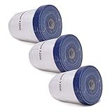 gws Abdeckfolie für Maler- und Gipsarbeiten, Malerfolie mit Klebeband, Maskerband mit starker Haftung & einfach entfernbar; 3 Rollen, 1100mm x 20m