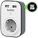 Belkin BSV103 SurgeCube - Protección contra sobretensiones con un zócalo y 2...