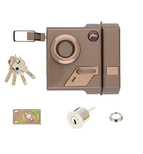 Godrej Locking Solutions and Systems Altrix EXS 1CK Milano Bronze Padlock (3231-Inside Opening, Brown)