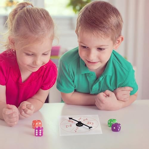 Image of Gejoy 50 Pack Transparent Spinners Bulk for Classroom Clear Spinners Dry Erase Math Game with Rotating Arrow (Black)