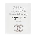 Stupell Industries Second Best Things in Life Quote Fashion Brand Glam Text, Designed by Ziwei Li Wall Art, 16 x 20, Canvas
