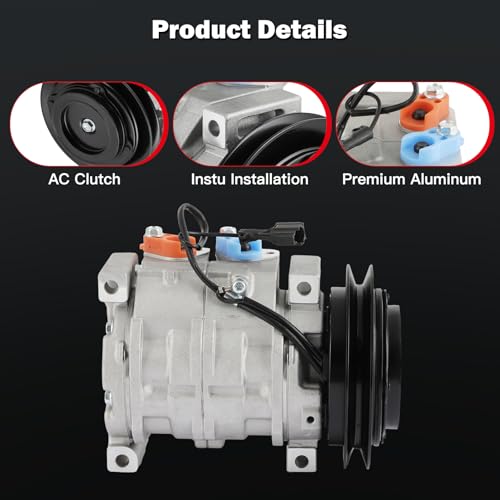 Image of cciyu Air Conditioning Compressor Fit for Hino 238 258 268 338 6.7L 7.7L