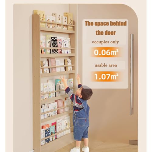 Librerías de madera maciza infantiles para colgar cuentos en cuartos de juego pequeños 5