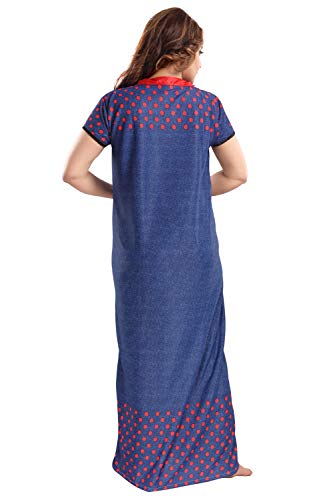 Image of Fabme Women's Satin Floor Length Night Dress Nighty