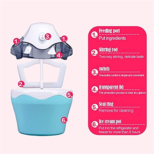 XYSQ Slush Maschine, 200ml, Obst Weich Servieren Eismaschine, Home Ice Cream Maker Machen Köstliche Eiscreme Sorbets Und… – Bild 4