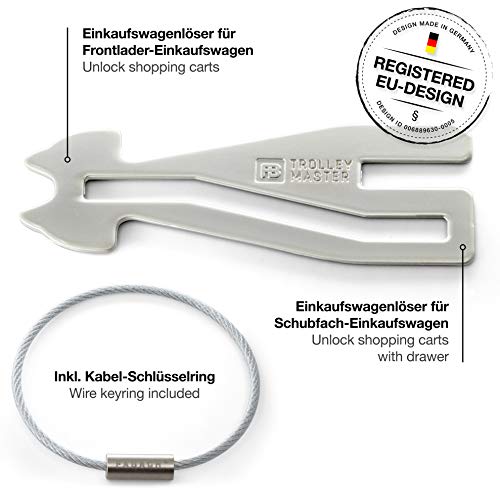 FABACH Trolley Master Einkaufswagenlöser für ALLE Einkaufswagen - Öffnet Frontlader- und Seitenschubfachsysteme… – Bild 3