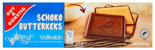 Gut & Günstig Schoko-Butterkeks Vollmilch, 8er Pack (8 x 125g)