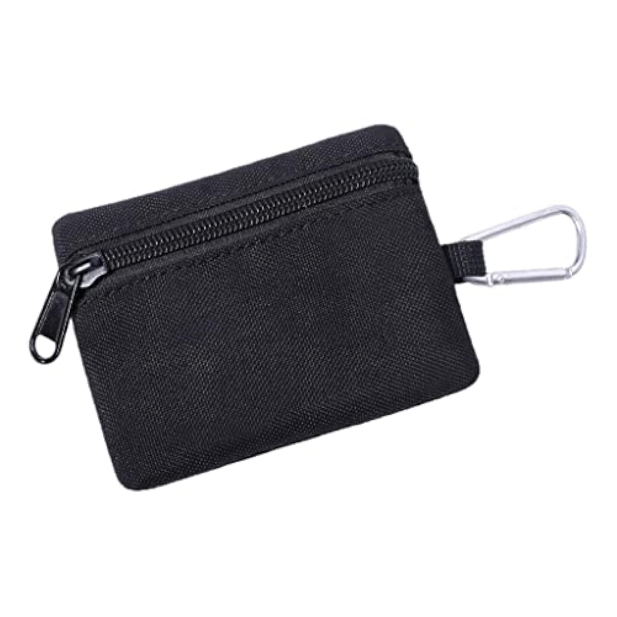 Minimalist Black Multi-purpose Money Wallet Bag with Zipper