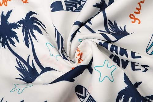 Image of Cromoncent Matching Hawaiian Outfits for Family, Dad and Son Matching Luau Beach Tropical Shirts Mommy Daughter Tropical Sets