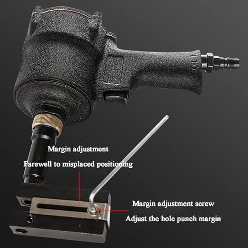 Perforatore pneumatico, apriscatole regolabile da 3,2-8 mm, testa morsetto rotante a 360°, pistola ad aria per porte, finestre, fabbrica, ufficio, casa (4,2 mm)