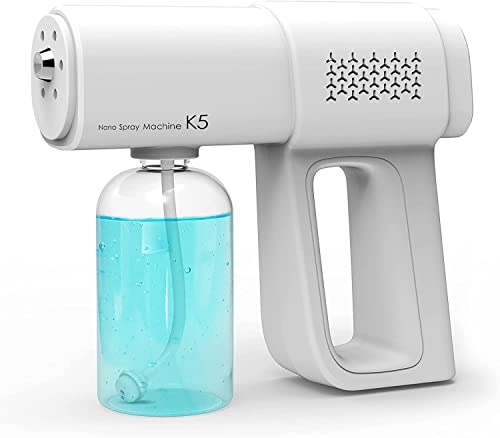 kokoc Pistolet pulvérisateur à Nano USB, Désinfectant électrique lumière bleue, Atomizer Rechargeable de la Main, pulvérisateur à vapeur hydratant pour soins capillaires, Les Vêtements de Désinfection Cover