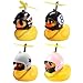 Ashleyya Paperella di Gomma 4 Pezzi Paperella di Gomma Accessori con Elica Anatra di Gomma Ornamenti Anatra Gialla Decorazioni per Cruscotto Campana di Anatra in Gomma per Uffici Stanze E Soggiorni