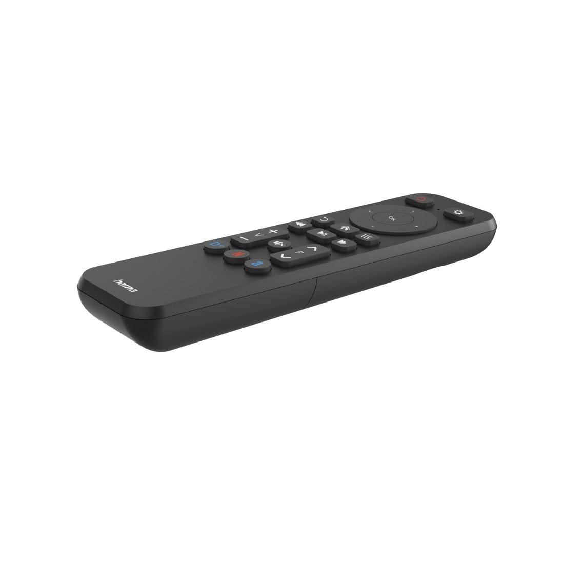 Hama Pilot uniwersalny 2w1 (zdalna kontrola przysick Disney+,Netflix, Prime Video, podczerwień, do telewizorów, szybki) czarny
