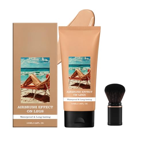 Miracle Da Paris Body Perfector Waterproof Tattoo Cover Up Makeup Full Coverage Leg Foundation Cream with Brush for Daily Wear and Events (1#)
