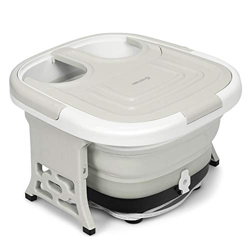 COSTWAY Masajeador de Baños para Pies Masajeador Eléctrico Masaje de Pies con Temporizador de 10-60 min / 36-48 ℃ / 500W (Gris)