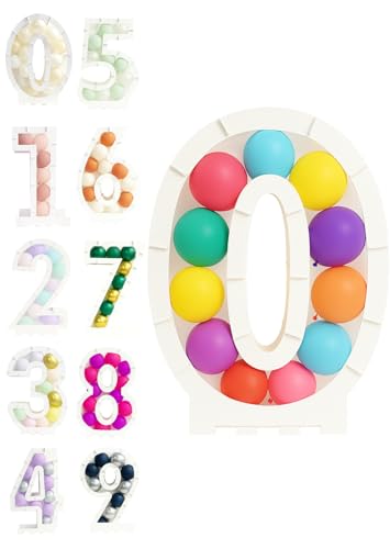 Déco fête anniversaire élégante avec le cadre mosaïque chiffre 0 géant