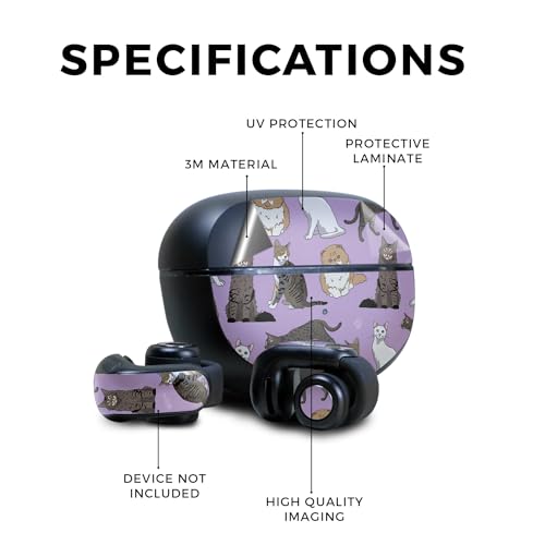 Image of Skin Compatible with Bose Ultra Open Earbuds - Cat Chaos - Premium 3M Vinyl Protective Wrap Decal Cover - Easy to Apply | Crafted in The USA by MightySkins