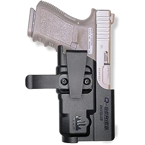 Q-Series INVISUS Inside The Waist Band Holster - Compatible with Glock 19, 23, 32, 17, 22, and 31 When Fitted with The TLR7A Light - Ambidextrous, Low Profile, Tuckable, and Adjustable Ride Height Cover