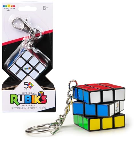 Rubik’s 3x3 Zauberwürfel im Kleinformat mit Schlüsselanhänger - der Klassische 3x3 Cube als Cooles Accessoire, voll funktionsfähig, ideal für unterwegs, für Logik-Akrobaten ab 8 Jahren