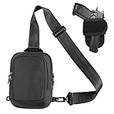 Bag Factor Premium Discreet Tactical CCW Sling Bag - Concealed Carry Crossbody Chest Pack EDC (Black, Small)