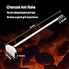 Amazon.com : Charcoal Grill Rake Grill Ash Tool Accessories,Charcoal ...