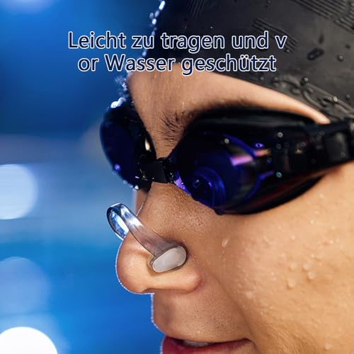 Dreamil Schwimmen Nasenklammern 2 Stück Wasserdicht Nasenklammern mit Box Anti-Rutsch-Silikon-Nasenklammern für Kinder und Erwachsene zum Schutz der Nase (2 Farben)