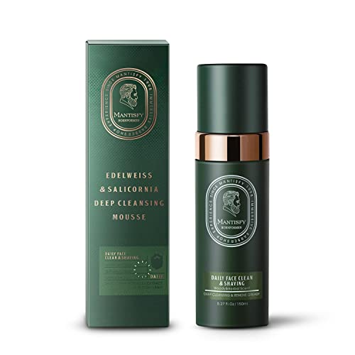 Igame Mantisfy Men's Facial Cleanser With Rare Glacier Edelweiss Essence - Deep Cleansing | Acne-Fighting And Oil-Control | Safe And Gentle | Hydrating And Moisturizing | 5.27Fl Oz #TOP6