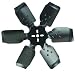 Derale 17317 Heavy Duty Fan Blade Series 1000 17" Steel Rigid Race Belt Driven Fan Standard Rotation