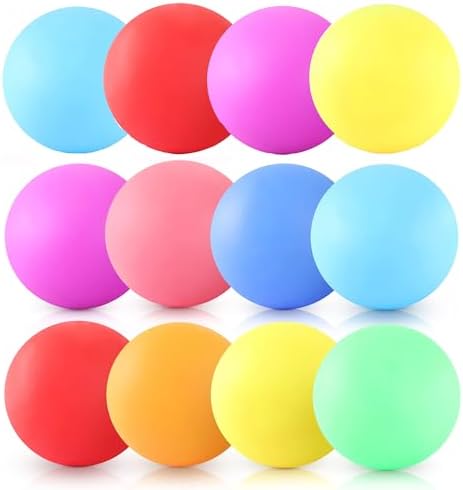 Kickidz Slow Rising Stress Ball 12 Pack, Stretchy Fidget Ball for Anxiety Stress Relief, Hand Therapy Sensory Squishy Ball, Pull Stretch Fidget Toy for Students, Classroom Prize Box Toys